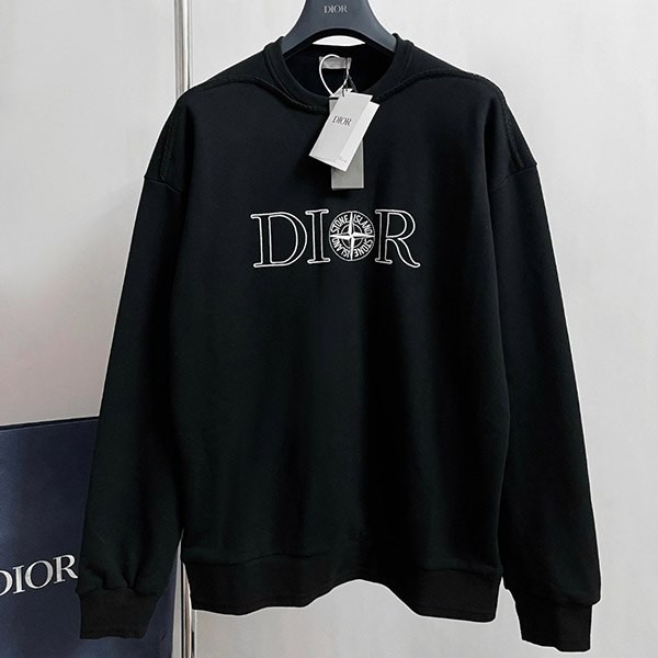 一目惚れ♪ディオール AND STONE ISLAND コピー ブラック トレーナー dei58413
